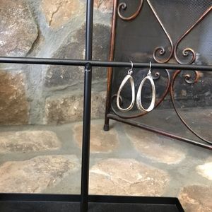 Silver twisted earrings